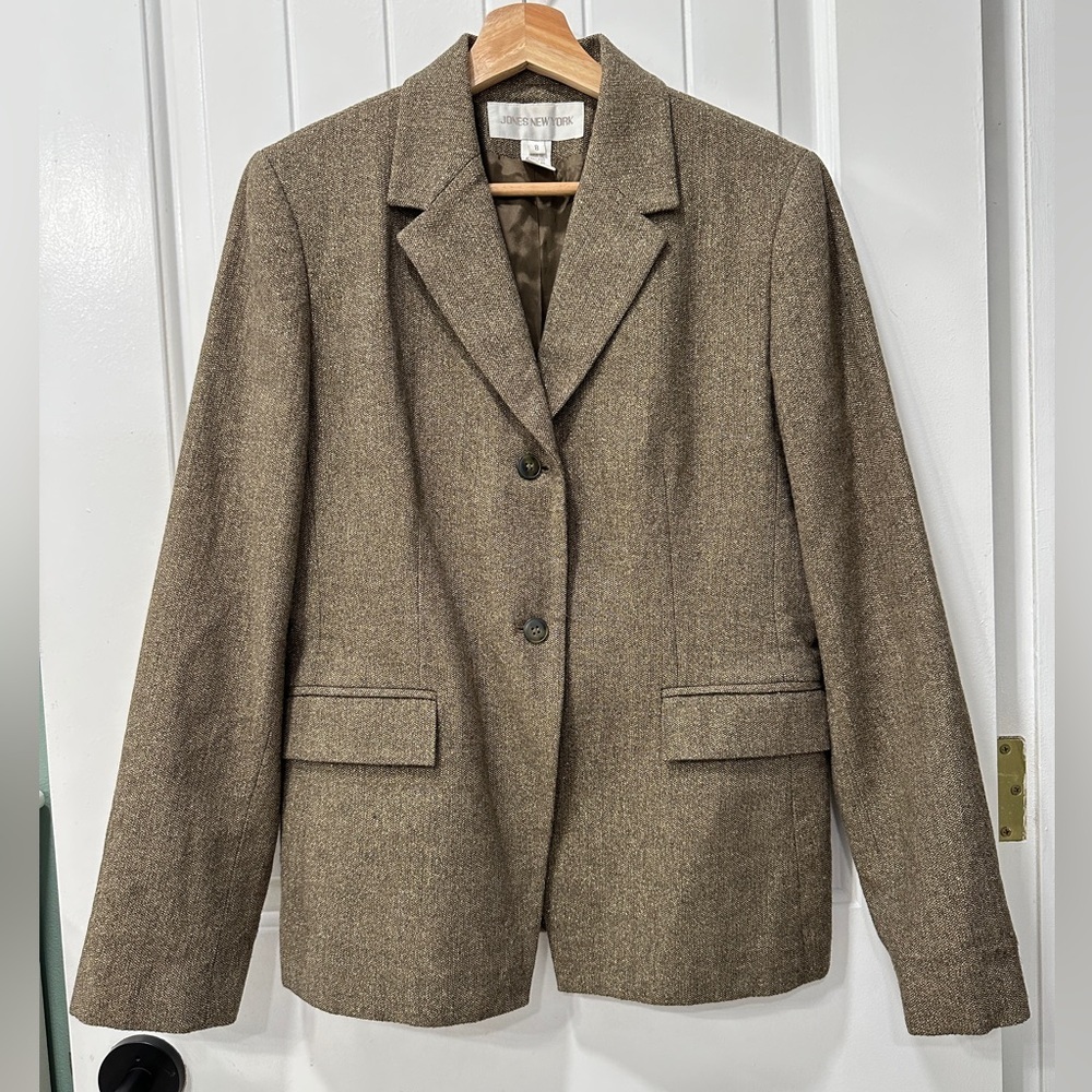 Jones New York Tan Sparkle Women's Blazer
